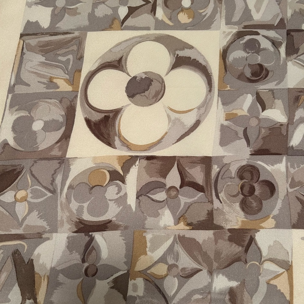 Louis Vuitton silk Au Fil De Temps Square Scarf 35x35 - Picture 3 of 11